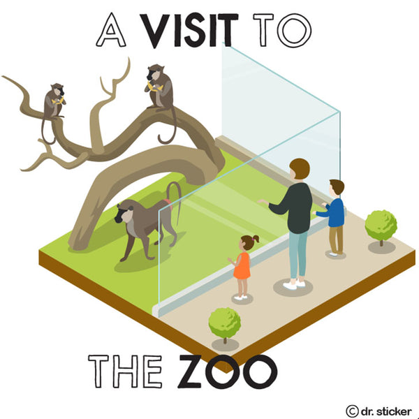 3-d  animals in the zoo