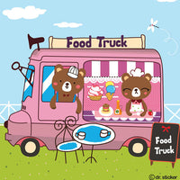 bear with food truck