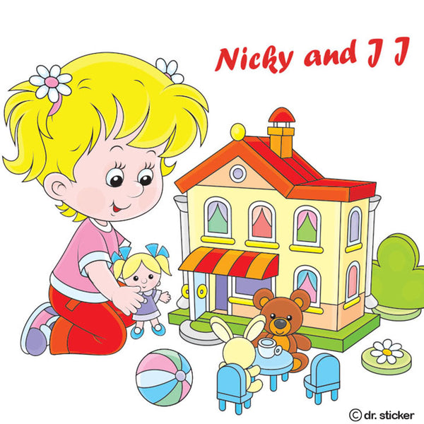 nicky and JJ- girl doing chores