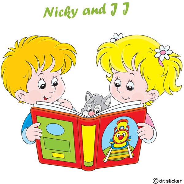 Nicky and JJ- boy and girl playing