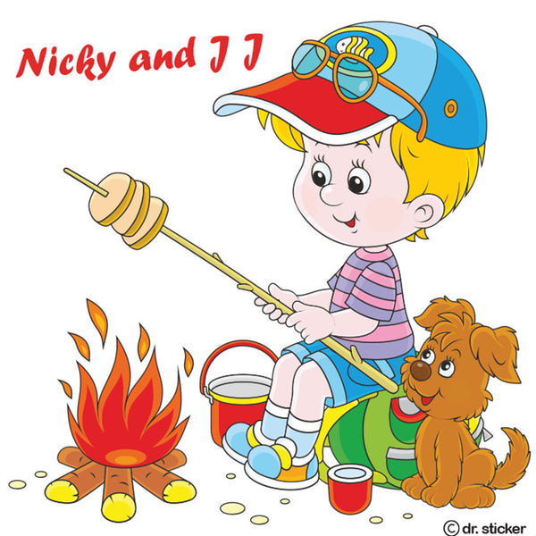 Nicky and JJ- boy and girl playing