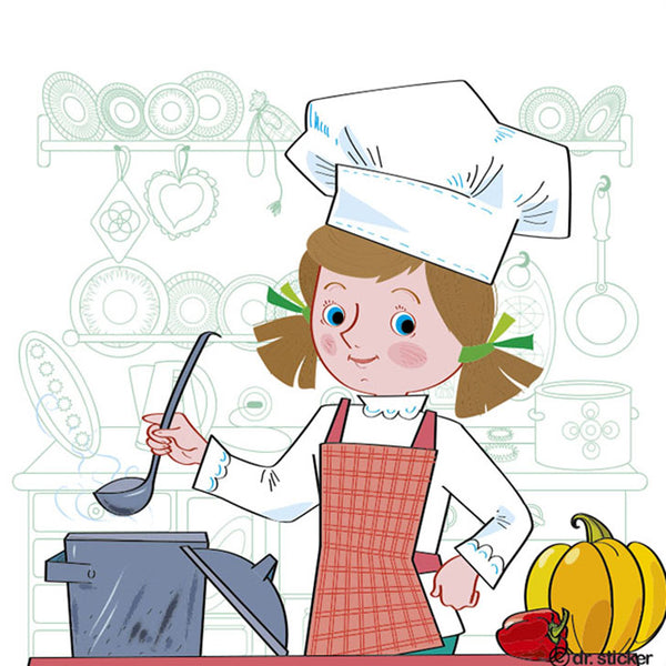 cute girl chef