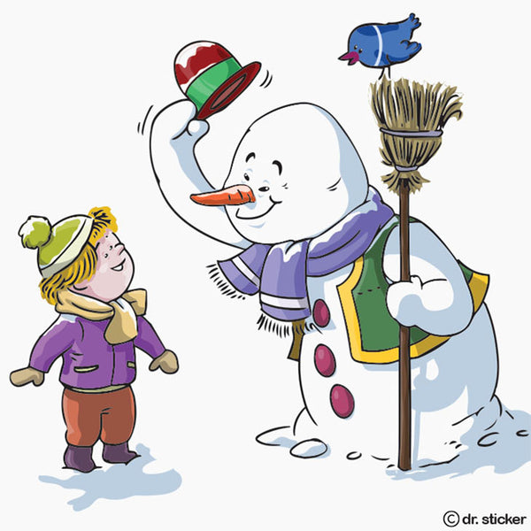 cartoon snowman